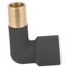 Radiator Valve Reducer Elbow Compression Black 15mm x 15mm Push fit x 2