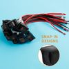 10pack Kcd1 Rocker Switch,Black 2pin On Off Switch Pre-Wired Latching Rectangle Toggle SPST Snap for Boat