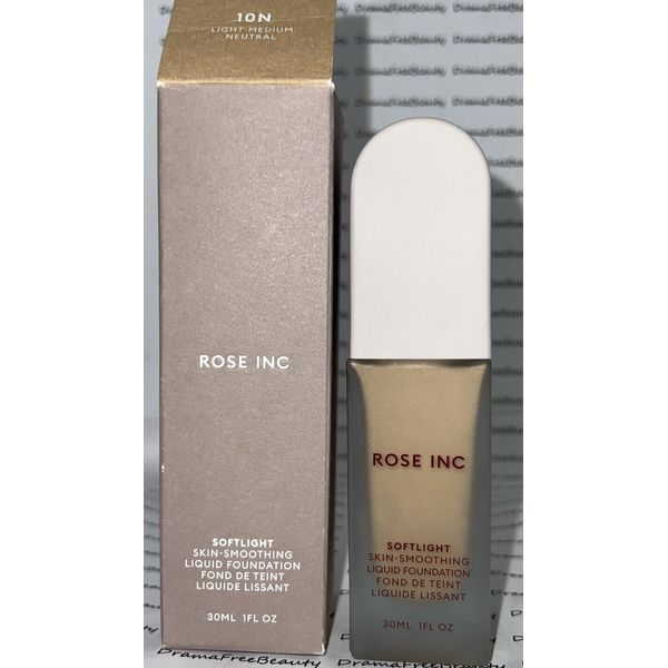 BNIB Rose Inc. Softlight Skin-Smoothing Liquid Foundation 10N LIGHT/MED. NEUTRAL