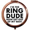 Flox Creative Rose Gold Circle Compact Mirror I'm the Ring Dude