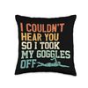 Swimming Humor Swimmer Goggles Swim Throw Pillow