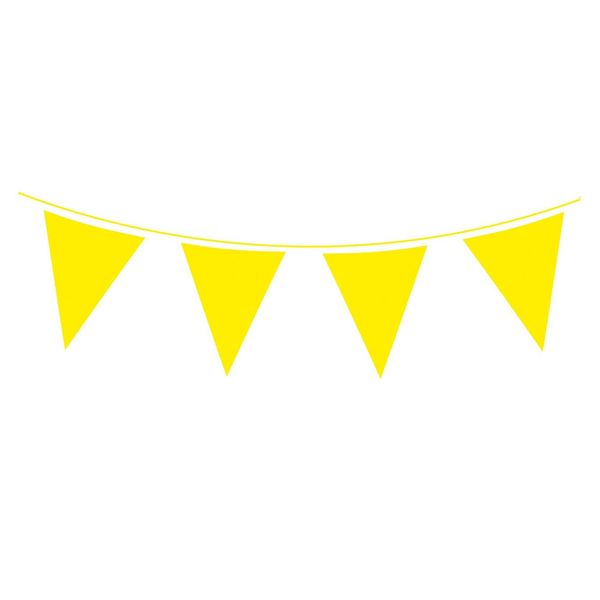 Oaktree Uk 649620 Solid Colour Waterproof Bunting 20 Flags 20cm x 30cm 10m Yellow