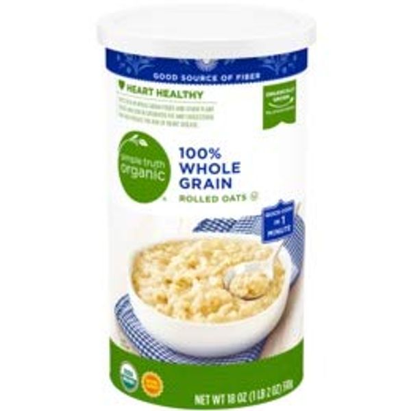 Simple Truth Organic 100% Whole Grain Rolled Oats 18 oz (Pack of 2)