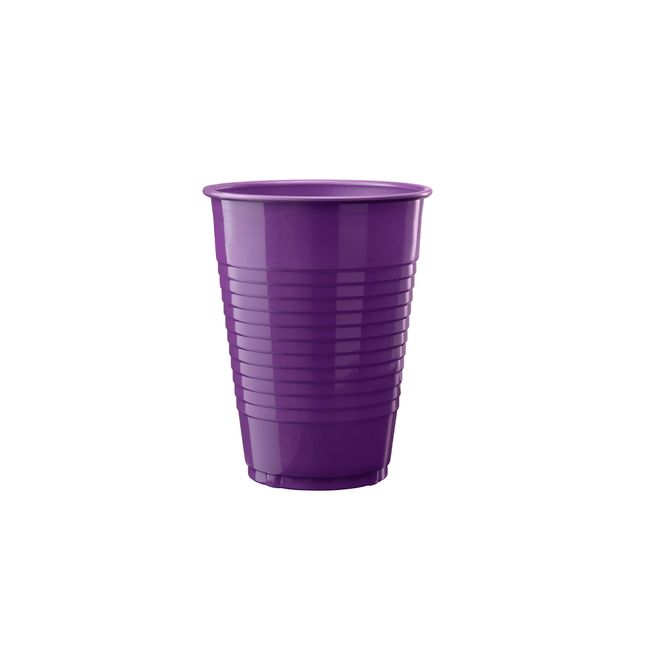 Exquisite 12 Ounce Disposable Burgundy Plastic Cups-50 Count