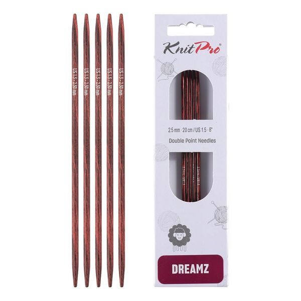 KnitPro Dreamz Double Pointed Needles 8" (20cm) | Size 2.50mm