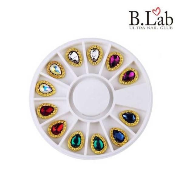 Nail parts materials crystal cubic antique gold brooch nail art glue parts stones jelly nails nail materials beads