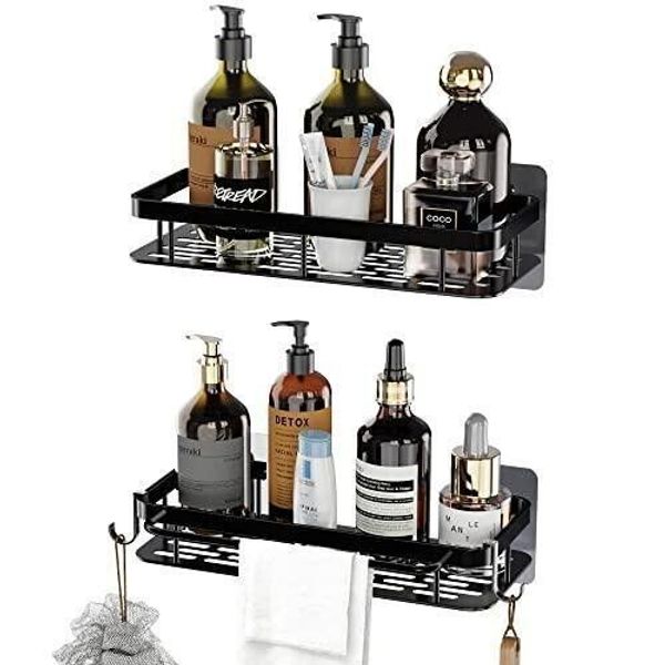 2 pack Shower Caddy Shower Organizer No Drilling Adhesive Bathroom Organizer