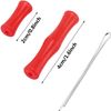 Sumind 6 Sets Bowstring Finger Guards Archery Bowstring Finger Protector for Hunting (Red)