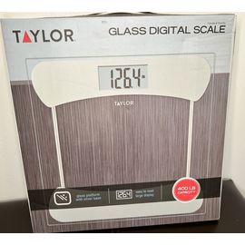 Digital Glass Scale with Stainless Steel Accents Clear - Taylor