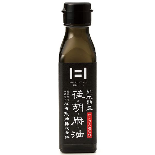 Egoma Oil Made in Japan (100% from Kumamoto Prefecture), Additive-Free, Low Temperature Pressed (Eesame Oil, 3.5 oz (100 g) Limited Light Filtering Bottle, Egama Oil [Pesticide Free] Higo Oil