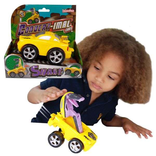 Convertimal Cars - Snake from Deluxebase. Transformer Toy Cars and Robot Racer for Kids. A cool snake toy that is the #1 transforming car snake toy for boys and girls