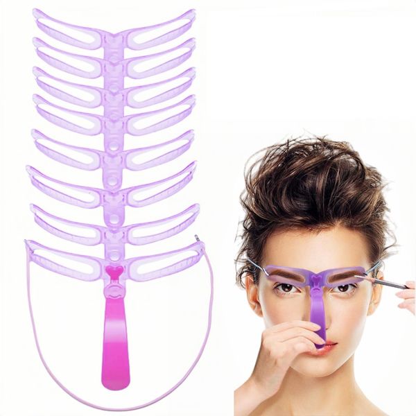 Eyebrow Stencils,8 Styles Eyebrow Shaper Kit,Eyebrow Template Set,Eyebrow Stencil Tool Set,Reusable Eyebrow Template,Natural Brow Shaping,Washable Eyebrow Accessories,Eyebrow Shaping Stencils Kit