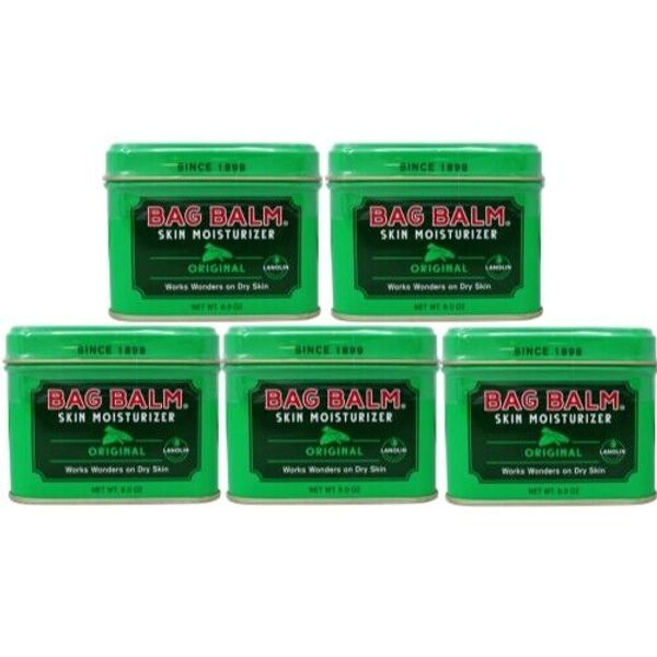 5 Pack Vermont S Original Bag Balm Ointment 8 Oz Each
