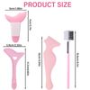 4-Piece Silicone Stencil Set for Eyeliner, Eyebrows & Eyeshadow Application - Ideal for Wing Tips & Beginners - Pink