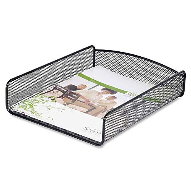 Safco Onyx Wire Mesh Desktop Organizer - 5 Compartment(s) - 1