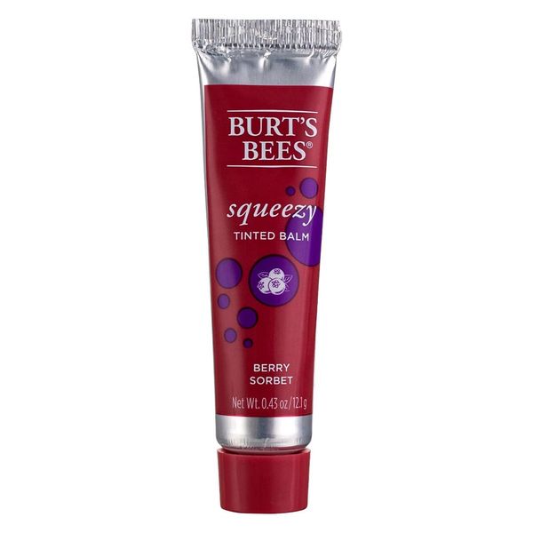 Burt's Bees 100% Natural Origin Squeezy Tinted Lip Balm, Berry Sorbet, 0.43 Ounce Squeeze Tube