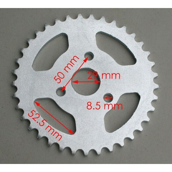 37 Teeth  Rear Sprocket  ADC for 420 Chain, Bolt Pattern 3, Center 29mm