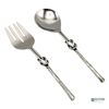 Elyon Reef Knot Reflective Silver Salad Serving Set Indian Artisan Made Forged