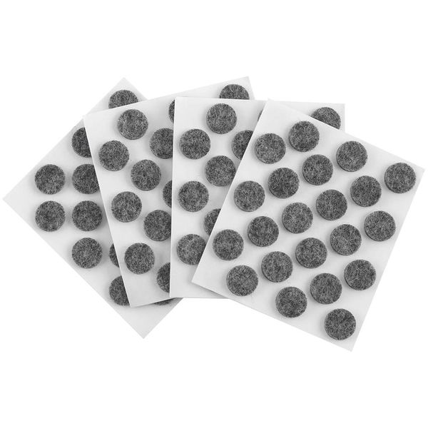 SoftTouch Self-Stick Small Round Felt Pads for Hard Surfaces – Protect Your Hard Surfaces from Scratches, 3/8" Gray Round (84 Pieces) - 4759695N,Grey