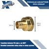 10 PCS 3/4" PEX X 3/4" FEMALE THREADED ADAPTER BRASS CRIMP FITTING (LEAD FREE )
