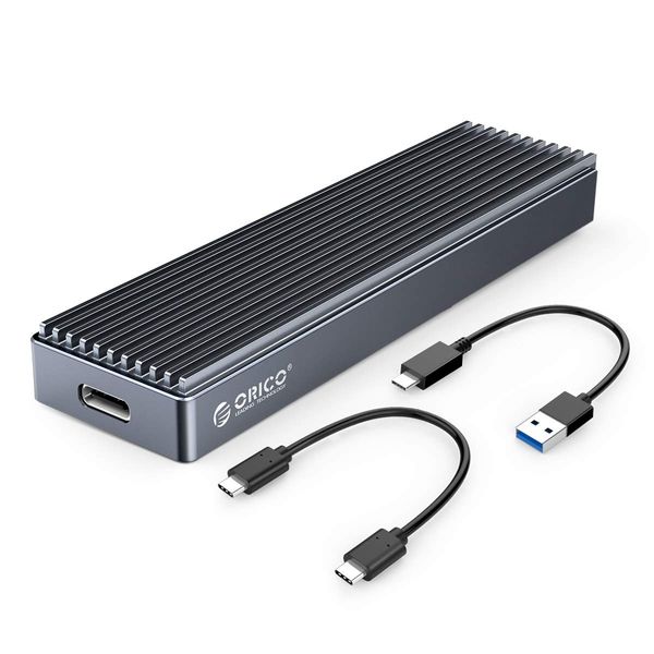 ORICO Aluminium M.2 SSD Gehäuse NVMe und SATA USB Adapter USB3.2/ USB3.1 Gen2 10Gbits Enclosure für M.2 PCIe NVMe SATA 2230 2242 2260 2280 M-Key/B+M key SSD Bis zu 2TB- M2PJM