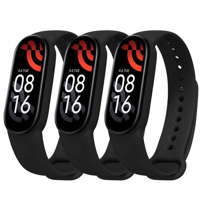 Ainiv 3 Pack Armband Kompatibel mit Xiaomi Mi Band 5 / Xiaomi Mi Band 6/Amazfit Band 5, Weiches Silikon Verstellbare Fitness Ersatzbänder für Xiaomi Mi Band 5 / 6 Armband, Wasserdicht Ersatzband