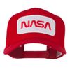NASA Logo Embroidered Patched Mesh Back Cap - Red OSFM