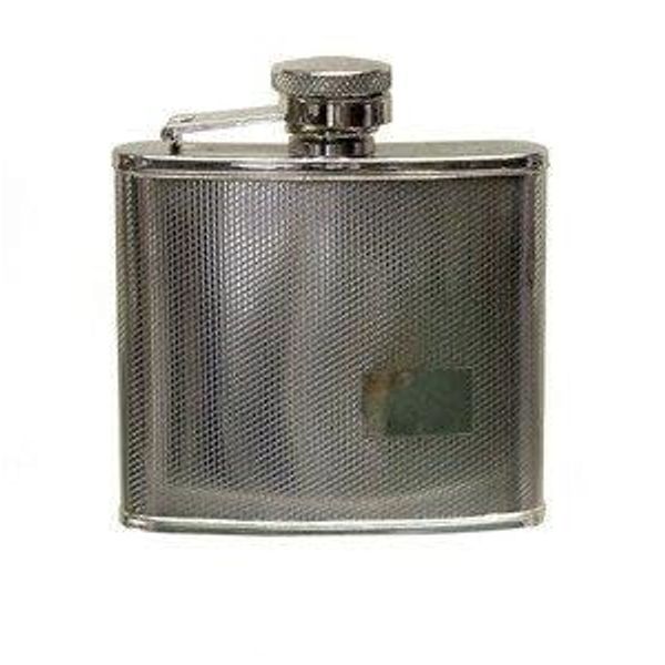 Personalised Stainless Steel Hip Flask 4oz with Engraving Space- Add Name/Initials
