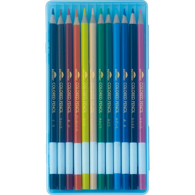 Raymay Fujii RE1190A Colored Pencil, 12 Colors, Blue