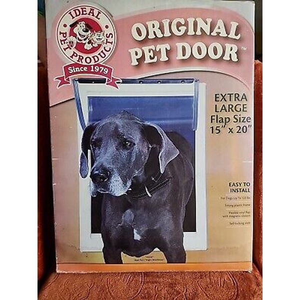 Extra Large Dog Door Ideal Pet Products Original-Flap Size 15x20” New Open Box