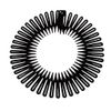 Caravan Full Circle Spring Head Band Comb In Classic Black With Deep Teeth And Closure