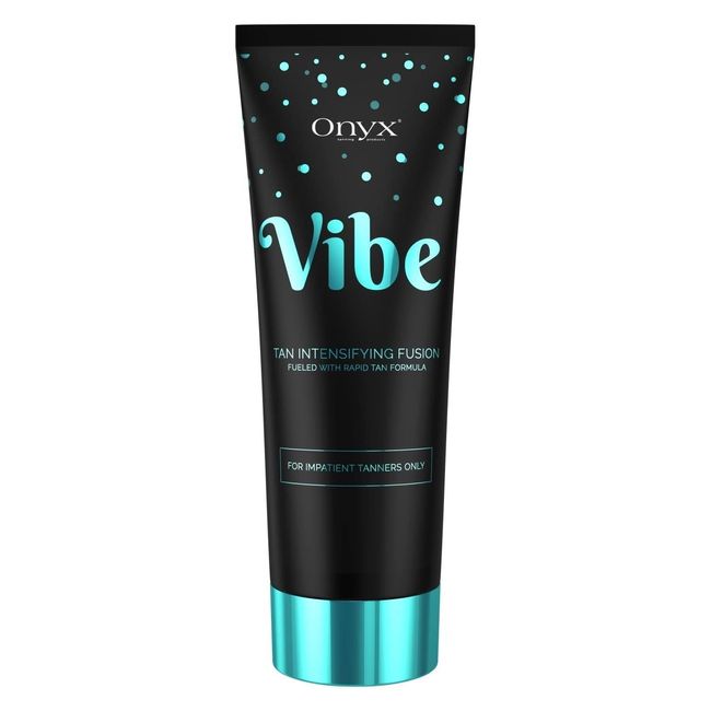 Onyx Vibe Tanning Lotion for Tanning Beds & Outdoor Sun - Tan Accelerator with NO Bronzer - White Lotion with Extreme Silicone Emulsion - Tan Intensifier with Anti-Orange Formula - Moisturizer for Smooth Skin