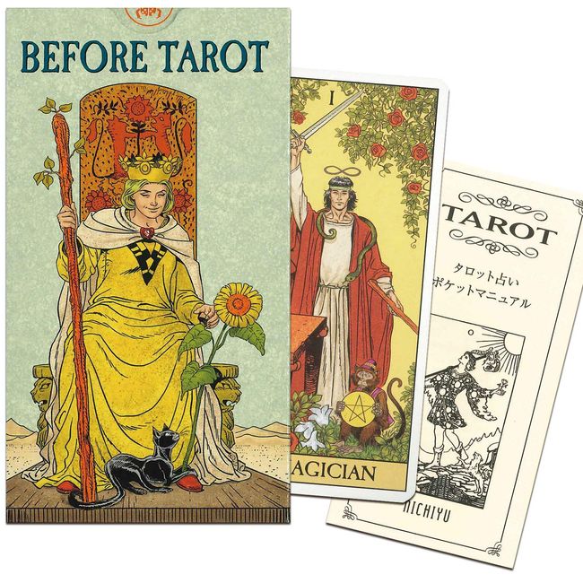 Tarot Cards, Divination Telling, 78 Cards, Before Tarot, Japanese Booklet with Pocket Manual, Rider Weight Edition