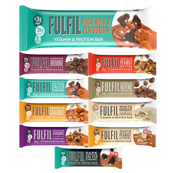 Fulfil Protein Bars - Mix Any 2 Flavours (Box of 10 Bars)