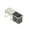 REJS RECYCLE BIN PULL OUT SOFT CLOSE KITCHEN WASTE BIN 400MM - 40 LTR (JC-601) (with front fixing brackets)
