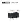 uxcell Mouse Microswitch 0.74N 500W Hour 3 Pin White Toggle Axis Black Shell Micro Switch Repair Replacement Gaming Mouse 5pcs