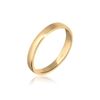 Elli Women's 925 Sterling Silver Gold Plated Xilion Cut Basic Ring, Size M