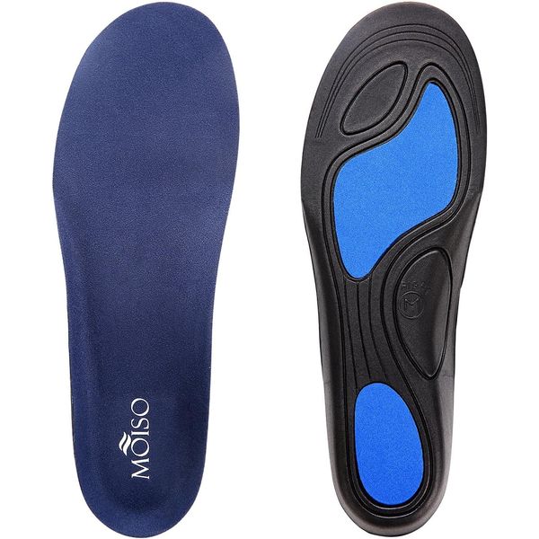 MOISO Comfortable Orthotic Insoles with Arch Support for Men Women Shock Absorbing Insoles for Flat Feet Plantar Fasciitis Size 6-7.5 UK