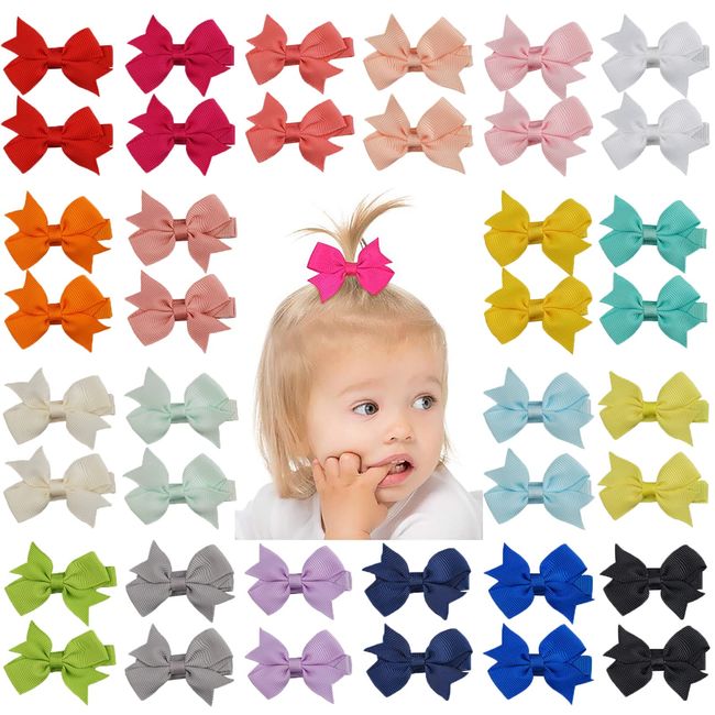 40 stücke 5 CM Baby Mädchen Haarschleifen Clips Ripsband Haarspangen Windrad Haarschmuck für Kleinkinder