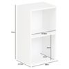 Hartleys 2 Tier White Cube Unit - Red Storage Boxes