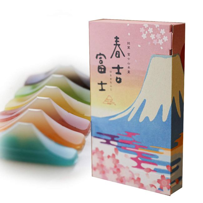 Meiji Foods Industry Haruyoshi Fuji Yokan (6 Flavors, 1.1 oz (30 g) x 6 Packs (Adzuki Beans, Blue Yuzu, New Summer Orange, Cherry Leaves, Roasted Roat, Salt, 1 each) For Gift