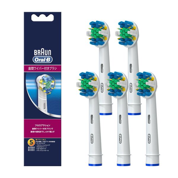 Braun Oral B Electric Toothbrush, Replacement Brush, Brush with Floss (Floss Action)