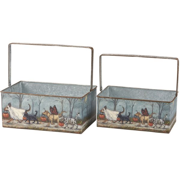 PBK Halloween Decor - Pet Costume Parade Candy Bucket Set 2pc