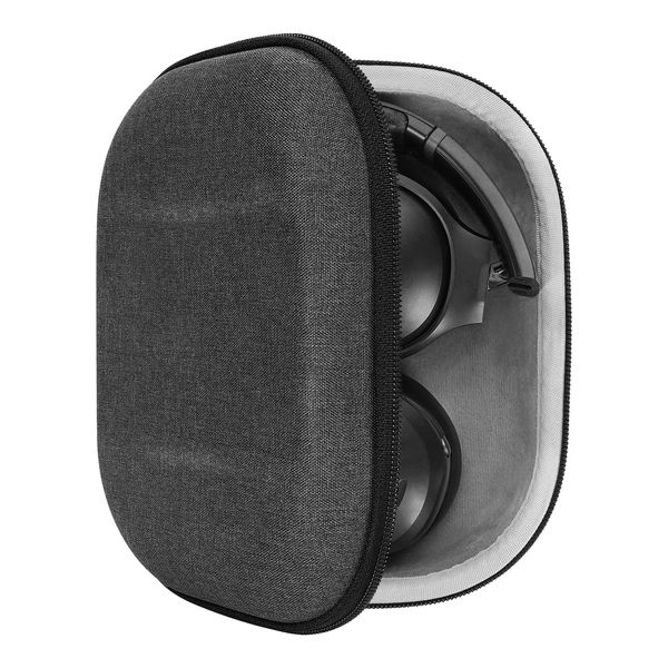 Geekria Shield Headphones Case Compatible with Skullcandy Hesh 3, Hesh Evo, Crusher Evo, Crusher ANC, Replacement Hard Shell Travel Carrying Bag with Cable Storage (Dark Grey)