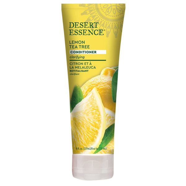 Desert Essence Lemon Tea Tree Conditioner, 8 fl oz - Gluten Free, Vegan, Paraben Free - Clarifying Daily Conditioner with Pure Australian Tea Tree Oil + Organic Lemon Peel Extract for pH Balance