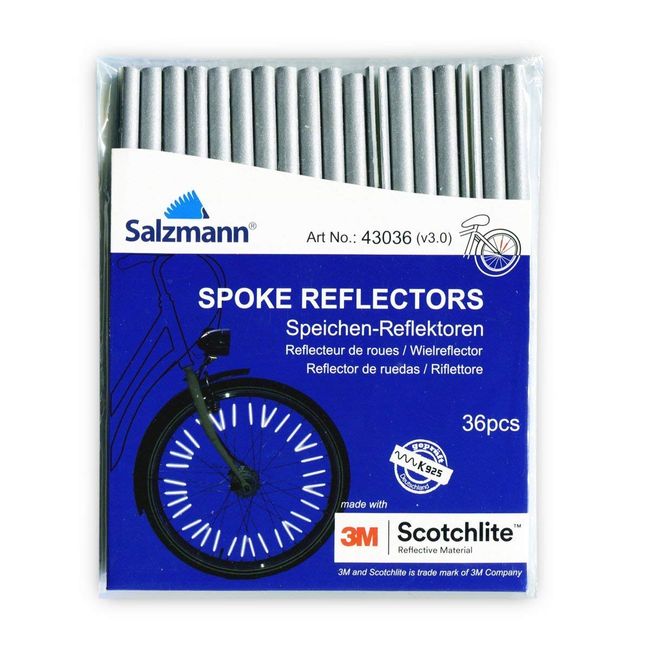 Salzmann 3M Spoke Reflectors for Bicycles | High Visibility| Made with 3M Scotchlite | 36 Pieces