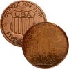5 oz. Thick Copper Round Bars from .999 Pure Copper (Standing Liberty)