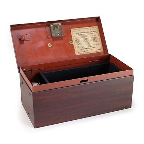 Rare Trust Me Alarmed Safe / Money Box – American Secret Service Co. 1919