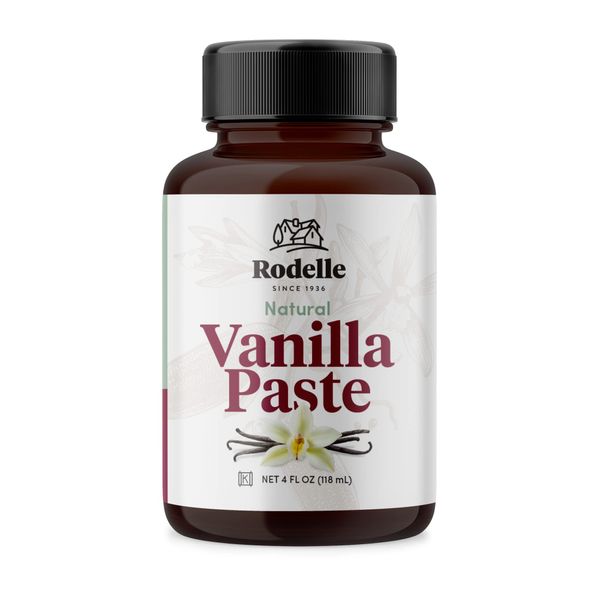 Rodelle All Natural Vanilla Bean Paste, 4oz Jar, Use Like Pure Vanilla Extract