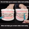 500 Pcs Orthodontic Elastic Rubber Bands, 3.5 Ounces Heavy Dental Rubber Traction Bands, Free Elastic Placer for Braces (1/4",Fox)